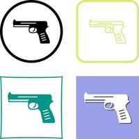 einzigartig Pistole Symbol Design vektor