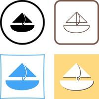 kleines Yacht-Icon-Design vektor