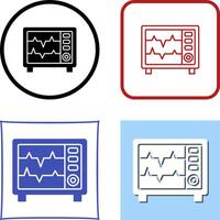 Herz Bewertung Monitor Symbol Design vektor