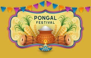 Pongal Festival Feier Vektor Design Illustration