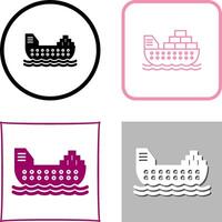 Frachtschiff-Icon-Design vektor