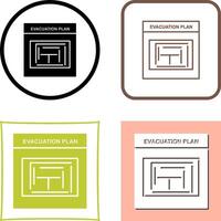 Evakuierungsplan-Icon-Design vektor
