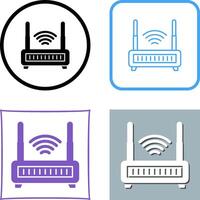 WLAN-Router-Icon-Design vektor