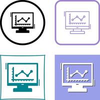 Liniendiagramm-Icon-Design vektor