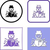 Schneemann-Icon-Design vektor