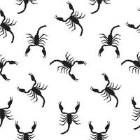Großer Skorpion Silhouette nahtlose Muster Hintergrund Vektor-Illustration