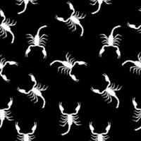 Großer Skorpion Silhouette nahtlose Muster Hintergrund Vektor-Illustration vektor