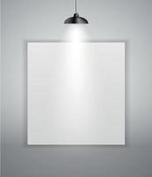 abstrakt galleri bakgrund med belysning lampa och ram. tomt utrymme för din text eller ditt objekt vektor