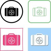 Erste-Hilfe-Kit-Icon-Design vektor