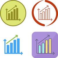 steigend Statistiken Symbol Design vektor