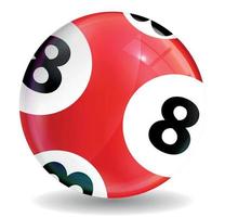 Siegesball für das Lottospiel. Jackpot. Vektor-Illustration. vektor