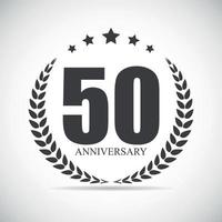 Vorlage Logo 50 Jahre Jubiläumsvektorillustration vektor