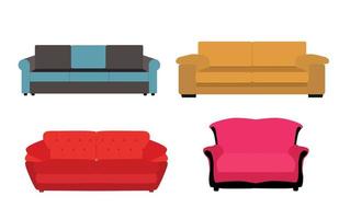 Sofa-Icon-Set-Vektor-Illustration vektor