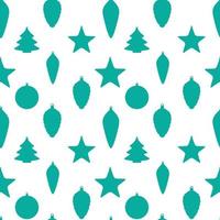 abstrakte Schönheit Weihnachten und Neujahr nahtlose Muster Hintergrund mit Dekoration Spielzeug und Bälle. Vektor-Illustration vektor