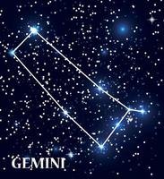 symbol gemini stjärntecken. vektor illustration.