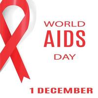Welt-AIDS-Tag. 1 dezember. Vektor-Illustration. vektor