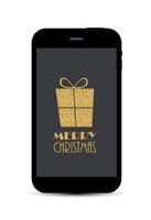abstrakter Weihnachts- und Neujahrs-Handy-Hintergrund. Vektor-Illustration vektor