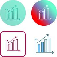 steigend Statistiken Symbol Design vektor