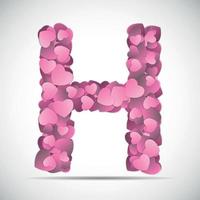 Valentinstag-Alphabet der Herzen-Vektor-illustration vektor