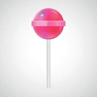 realistiska söta lollipop godis isolerad på vit bakgrund. vektor illustration