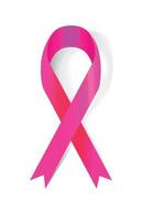 rosa band. den internationella symbolen för kampen mot bröstcancer. vektor illustration.