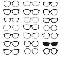 Hipster-Sommer-Sonnenbrillen-Mode-Brillenkollektion isoliert auf weißer Vektorillustration vektor