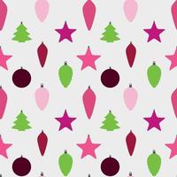 abstrakte Schönheit Weihnachten und Neujahr nahtlose Muster Hintergrund mit Dekoration Spielzeug und Bälle. Vektor-Illustration vektor