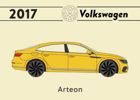 2016 vw arteon Auto Poster Kunst vektor