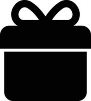 närvarande gåva låda ikon i platt. för appar eller webb universell utrustning ikon webbplats klistermärke märka festlig mysterium omslag födelsedag dekorera överraskning gåva scrapbooking isolerat på vektor