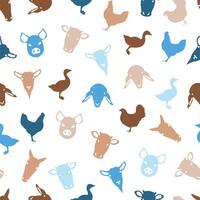 Bauernhof Tier Muster Design zum Jungs vektor