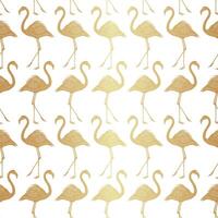 Gold Weiß Flamingo Muster Design vektor