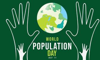 Welt Population Tag. Hintergrund, Banner, Karte, Poster, Vorlage. Illustration. vektor