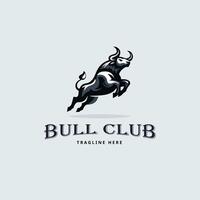 tjur logotyp design mall. buffel logotyp illustration. vild djur- logotyp. vektor