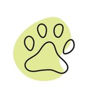 Katze Pfote drucken eben Symbol zum Tier Apps und Websites vektor