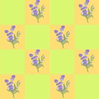 en kvist av lavendel. lila blomma. sömlös mönster. illustration. vektor