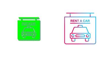 Miete ein Auto Symbol Design vektor