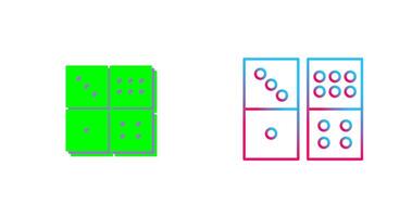 Domino Spiel Symbol Design vektor