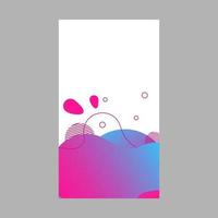 Rosa Neon dynamischer abstrakter flüssiger Social-Media-Hintergrund. Wellenförmiges Blasen-Webbanner, Bildschirm, buntes Design der mobilen App. fließende flüssige Gradientenformen. Vorlage für geometrische Geschichten für soziale Netzwerke vektor