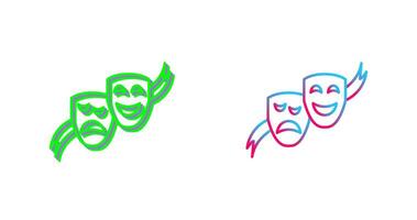 Theater Masken Symbol Design vektor