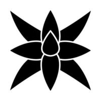 Fuchsschwanz-Agave-Glyphe-Symbol. Wüstenpflanze in Südamerika. Agave Attenuata. exotische Blume. Silhouette-Symbol. negativen Raum. isolierte Vektorgrafik vektor