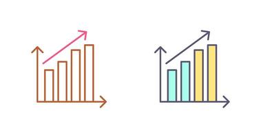 steigend Statistiken Symbol Design vektor