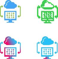 Cloud-Codierungs-Icon-Design vektor