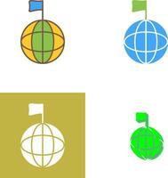 einzigartig global Signale Symbol Design vektor