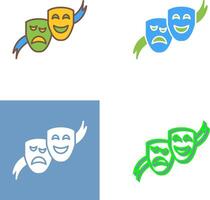 Theater Masken Symbol Design vektor