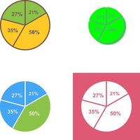Kreisdiagramm-Icon-Design vektor