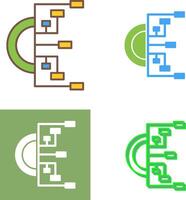 Flussdiagramm-Icon-Design vektor