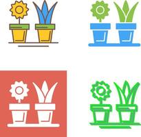 Haus Pflanzen Symbol Design vektor