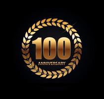 mall logotyp 100 år årsdagen vektorillustration vektor