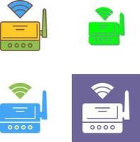 WLAN-Router-Icon-Design vektor