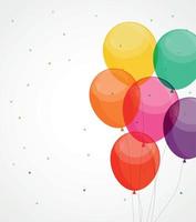 glänzende alles Gute zum Geburtstag Ballons Hintergrund-Vektor-Illustration vektor